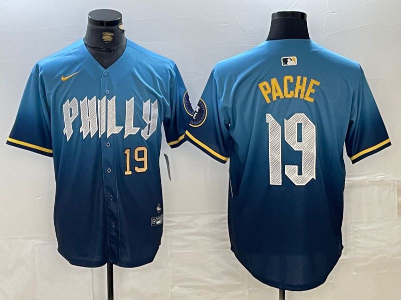 Men Philadelphia Phillies #19 Pache Blue City Edition 2024 Nike MLB Jersey style 2->philadelphia phillies->MLB Jersey